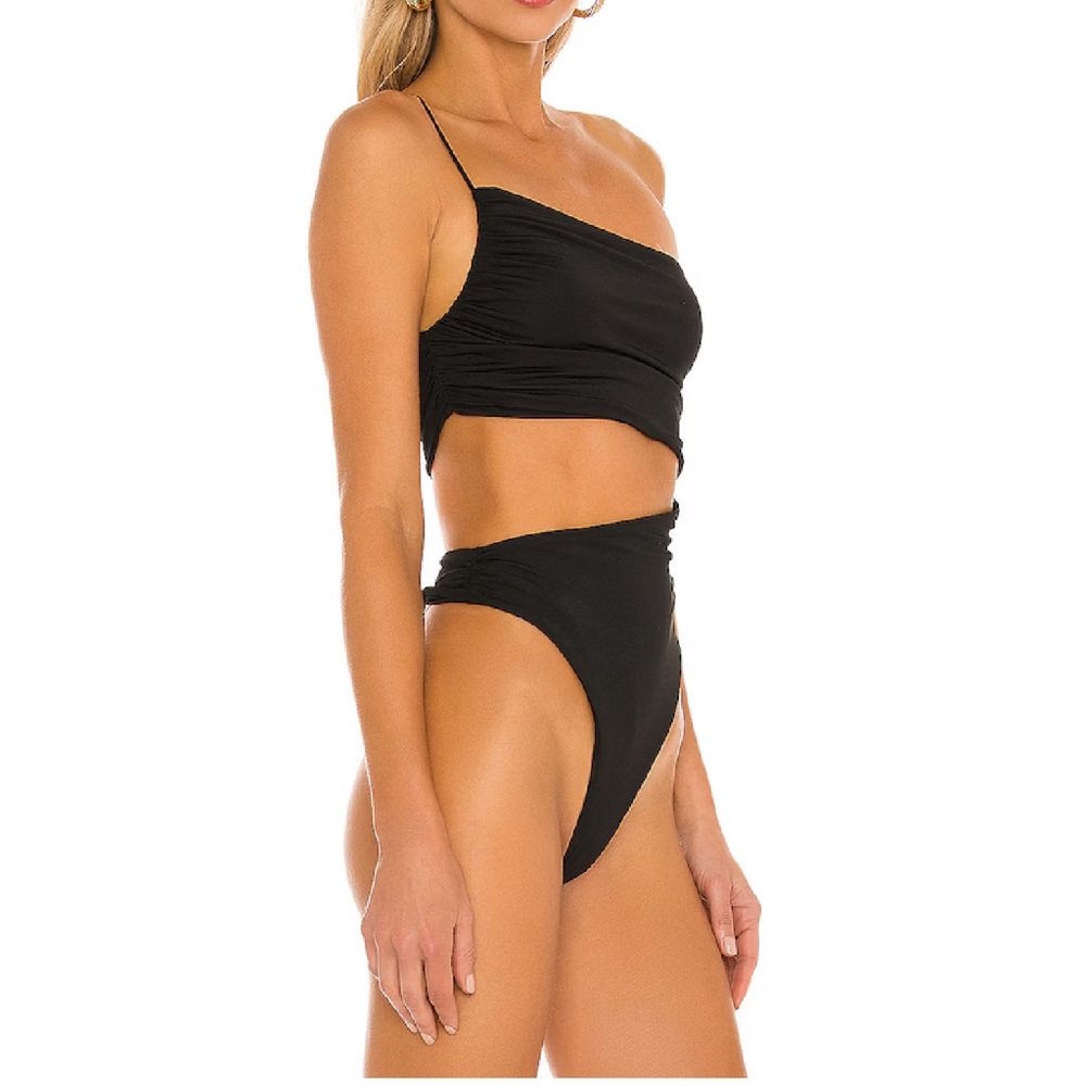 Superdown Veronica Cut Out Asymmetrical Women's Bodysuit Black XS - Picture 3 of 10